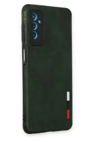 Newface Samsung Galaxy M52 5G Kılıf Loop Deri Silikon - Yeşil resmi