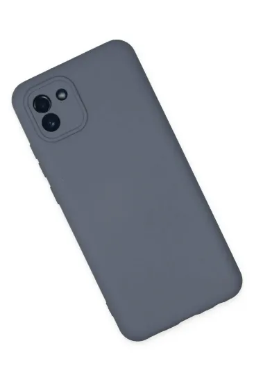 Newface Samsung Galaxy A03 Kılıf Nano içi Kadife Silikon - Gri resmi