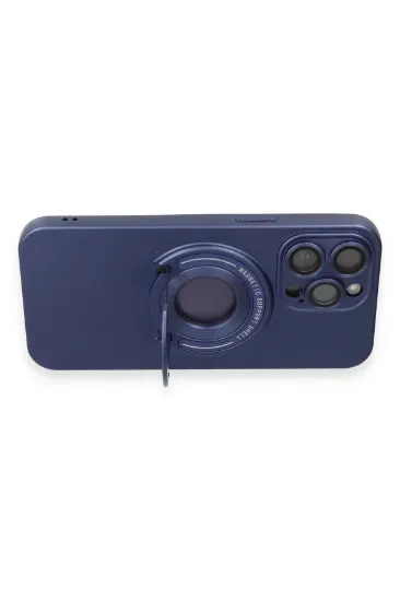 Newface iPhone 13 Pro Max Kılıf Lukka Magneticsafe Kapak - Lacivert resmi