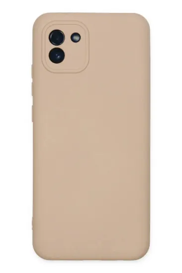 Newface Samsung Galaxy A03 Kılıf Nano içi Kadife Silikon - Pudra resmi