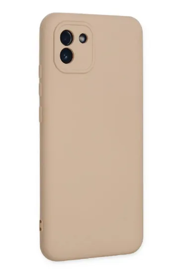 Newface Samsung Galaxy A03 Kılıf Nano içi Kadife Silikon - Pudra resmi