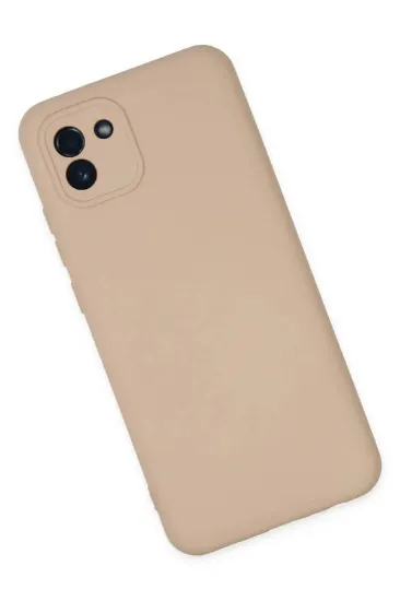 Newface Samsung Galaxy A03 Kılıf Nano içi Kadife Silikon - Pudra resmi