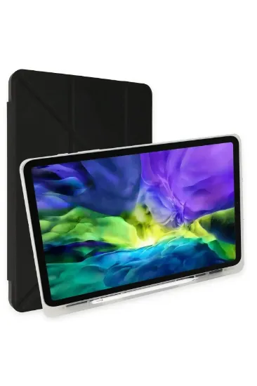 Newface iPad 10.2 (8.nesil) Kılıf Kalemlikli Mars Tablet Kılıfı - Siyah resmi