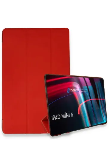 Newface iPad Mini 6 Kılıf Tablet Smart Kılıf - Kırmızı resmi