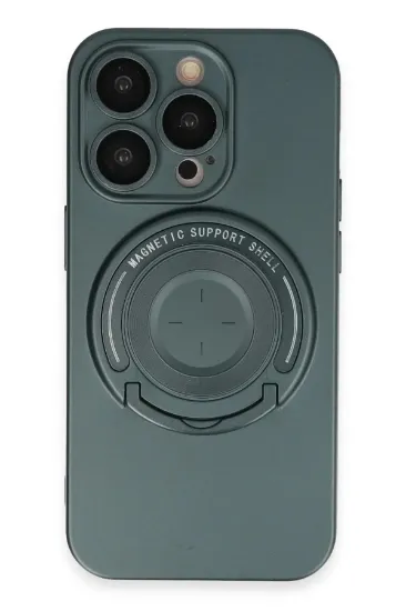 Newface iPhone 14 Pro Kılıf Lukka Magneticsafe Kapak - Koyu Yeşil resmi