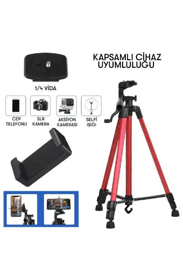 Newface 3366 Tripod - Kırmızı resmi