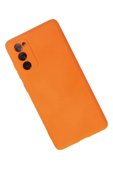 Newface Samsung Galaxy S20 FE Kılıf Nano içi Kadife Silikon - Turuncu resmi