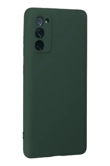 Newface Samsung Galaxy S20 FE Kılıf Nano içi Kadife Silikon - Koyu Yeşil resmi
