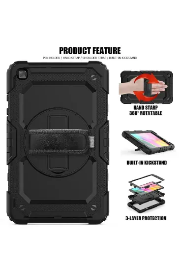 Newface Samsung Galaxy T290 Tab A 8 Kılıf Pars Tablet Kapak - Siyah resmi
