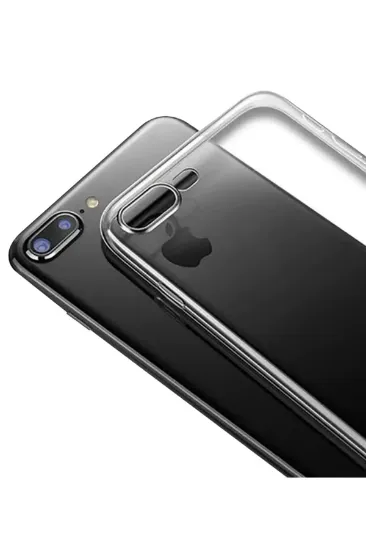 Newface iPhone 8 Plus Kılıf Lüx Şeffaf Silikon resmi
