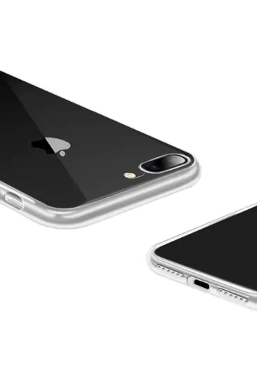 Newface iPhone 8 Plus Kılıf Lüx Şeffaf Silikon resmi