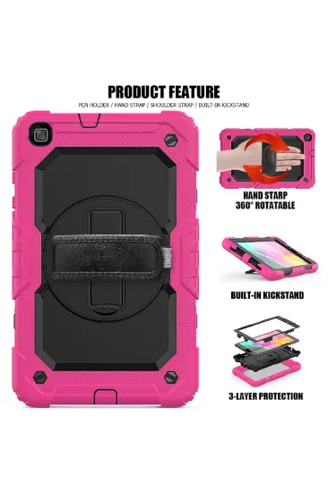 Newface Samsung Galaxy T290 Tab A 8 Kılıf Pars Tablet Kapak - Pembe resmi