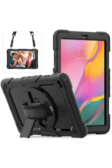 Newface Samsung Galaxy T510 Tab A 10.1 Kılıf Pars Tablet Kapak - Siyah resmi