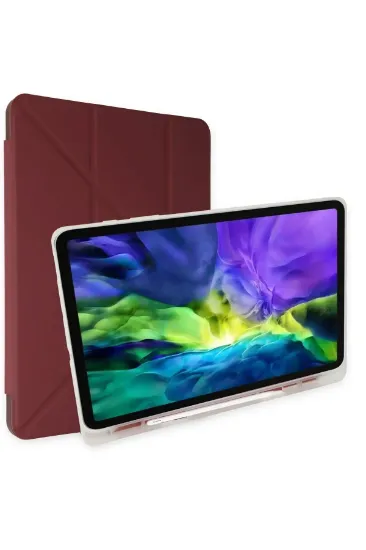 Newface iPad 9.7 (2018) Kılıf Kalemlikli Mars Tablet Kılıfı - Mor resmi