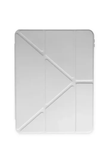 Newface iPad 9.7 (2018) Kılıf Kalemlikli Mars Tablet Kılıfı - Gri resmi