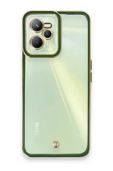 Newface Realme C35 Kılıf Liva Lens Silikon - Yeşil resmi