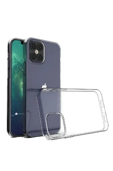 Newface iPhone 12 Mini Kılıf Lüx Şeffaf Silikon resmi