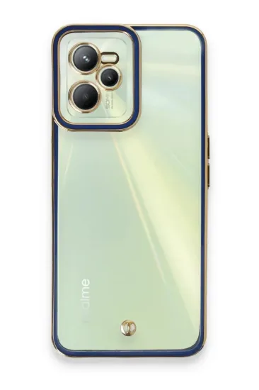 Newface Realme C35 Kılıf Liva Lens Silikon - Mavi resmi