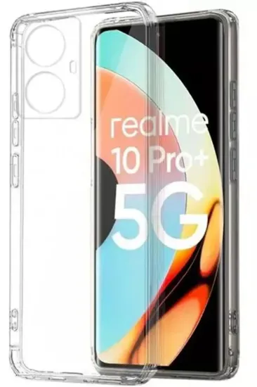 Newface Realme 10 Pro Plus 5G Kılıf Lüx Şeffaf Silikon resmi