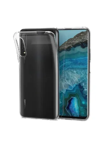 Newface Huawei P Smart Pro / Y9S Kılıf Lüx Şeffaf Silikon resmi