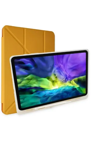 Newface Samsung Galaxy X200 Tab A8 10.5 Kılıf Kalemlikli Mars Tablet Kılıfı - Sarı resmi