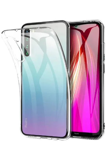 Newface Xiaomi Redmi Note 8 Kılıf Lüx Şeffaf Silikon resmi