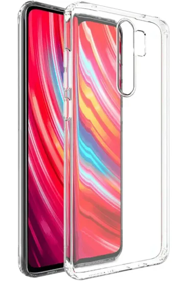 Newface Xiaomi Redmi Note 8 Pro Kılıf Lüx Şeffaf Silikon resmi