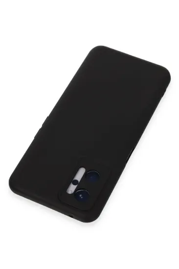 Newface Realme 9i 4G Kılıf Nano içi Kadife Silikon - Siyah resmi