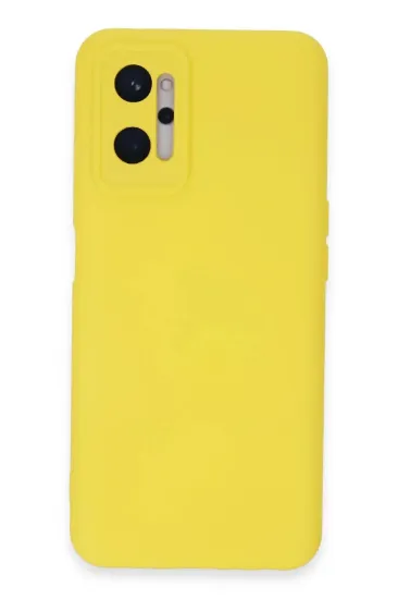 Newface Realme 9i 4G Kılıf Nano içi Kadife Silikon - Sarı resmi