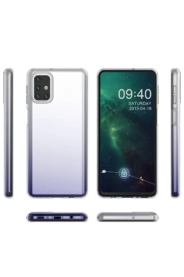 Newface Samsung Galaxy M31S Kılıf Lüx Şeffaf Silikon resmi