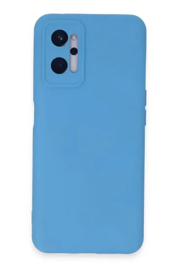 Newface Realme 9i 4G Kılıf Nano içi Kadife Silikon - Mavi resmi