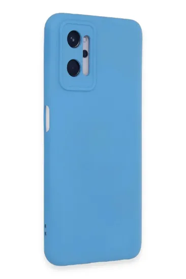 Newface Realme 9i 4G Kılıf Nano içi Kadife Silikon - Mavi resmi