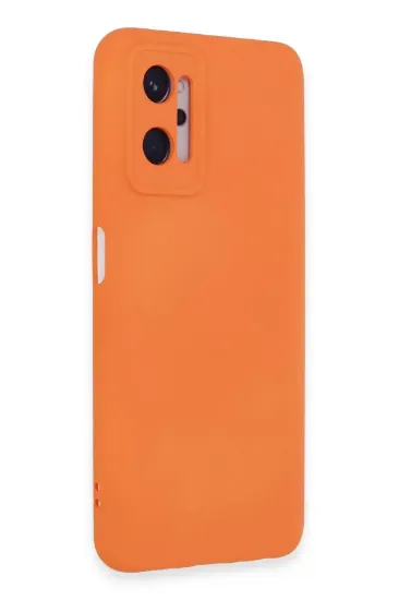 Newface Realme 9i 4G Kılıf Nano içi Kadife Silikon - Turuncu resmi