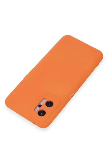 Newface Realme 9i 4G Kılıf Nano içi Kadife Silikon - Turuncu resmi