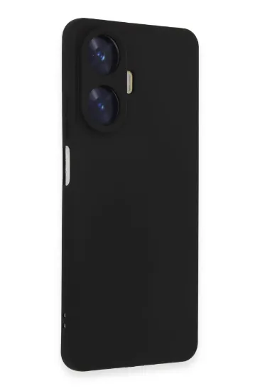 Newface Realme C55 Kılıf Nano içi Kadife Silikon - Siyah resmi