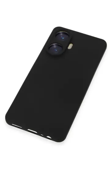 Newface Realme C55 Kılıf Nano içi Kadife Silikon - Siyah resmi