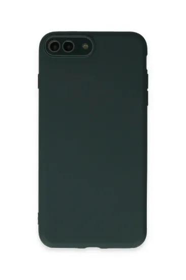 Newface iPhone 7 Plus Kılıf Lansman Glass Kapak - Koyu Yeşil resmi