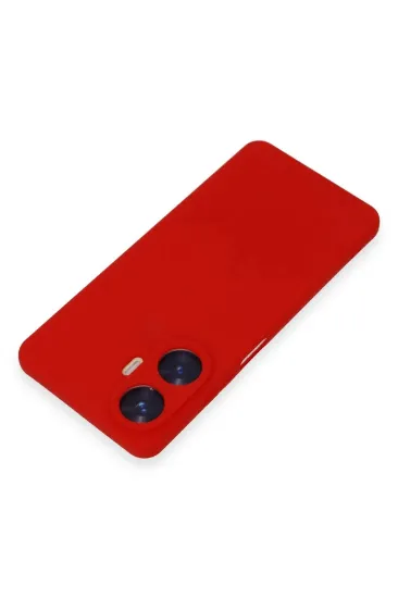 Newface Realme C55 Kılıf Nano içi Kadife Silikon - Kırmızı resmi