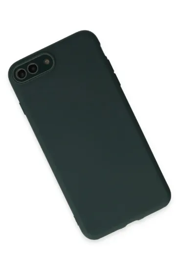 Newface iPhone 7 Plus Kılıf Lansman Glass Kapak - Koyu Yeşil resmi