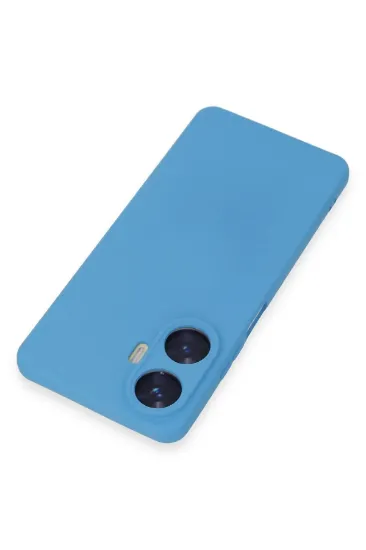 Newface Realme C55 Kılıf Nano içi Kadife Silikon - Mavi resmi