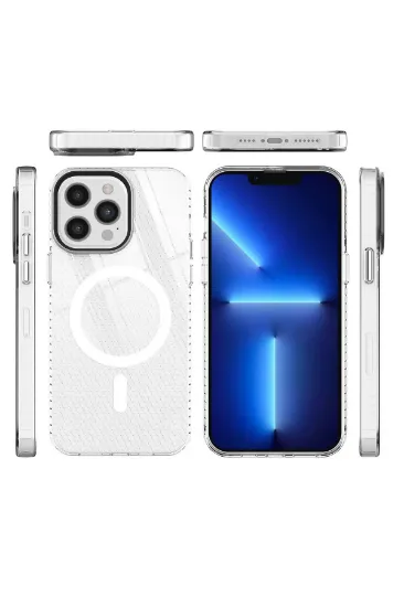 Newface iPhone 12 Pro Max Kılıf Beta Magneticsafe Silikon - Şeffaf resmi