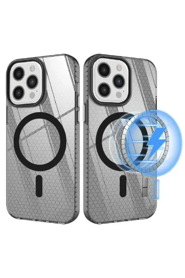 Newface iPhone 12 Pro Max Kılıf Beta Magneticsafe Silikon - Siyah resmi