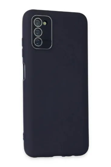 Newface Samsung Galaxy A03S Kılıf Lansman Glass Kapak - Lacivert resmi