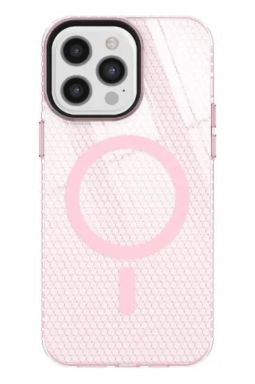 Newface iPhone 12 Pro Max Kılıf Beta Magneticsafe Silikon - Pembe resmi