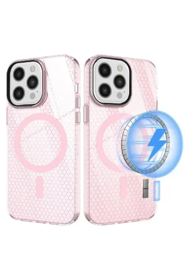 Newface iPhone 12 Pro Max Kılıf Beta Magneticsafe Silikon - Pembe resmi
