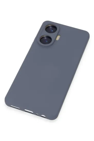 Newface Realme C55 Kılıf Nano içi Kadife Silikon - Gri resmi