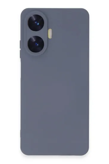 Newface Realme C55 Kılıf Nano içi Kadife Silikon - Gri resmi