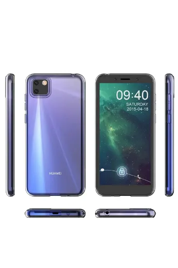 Newface Huawei Y5P Kılıf Lüx Şeffaf Silikon - Şeffaf resmi