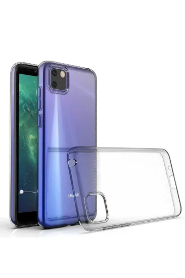 Newface Huawei Y5P Kılıf Lüx Şeffaf Silikon - Şeffaf resmi