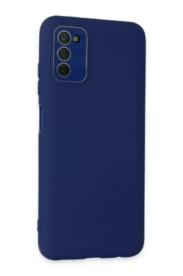 Newface Samsung Galaxy A03S Kılıf Lansman Glass Kapak - Sky Blue resmi